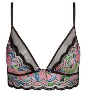 Victoria's Secret Odette Floral Triangle Bra Size XL